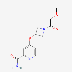 molecular formula C12H15N3O4 B6451155 4-{[1-(2-methoxyacetyl)azetidin-3-yl]oxy}pyridine-2-carboxamide CAS No. 2640842-53-9