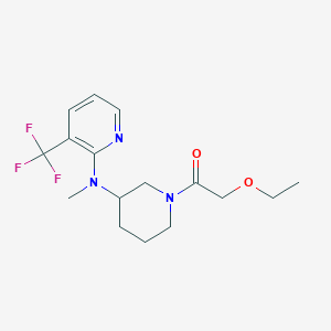 molecular formula C16H22F3N3O2 B6451185 2-ethoxy-1-(3-{methyl[3-(trifluoromethyl)pyridin-2-yl]amino}piperidin-1-yl)ethan-1-one CAS No. 2549054-36-4