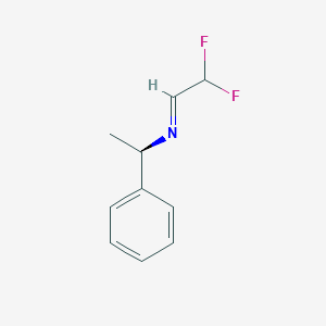 molecular formula C10H11F2N B064512 (R)-N-(2,2-二氟乙烯基)-1-苯乙胺 CAS No. 160797-29-5