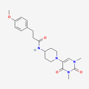 N-[1-(1,3-dimethyl-2,4-dioxo-1,2,3,4-tetrahydropyrimidin-5-yl)piperidin-4-yl]-3-(4-methoxyphenyl)propanamide