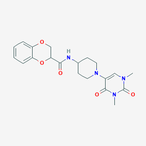 molecular formula C20H24N4O5 B6451256 N-[1-(1,3-dimethyl-2,4-dioxo-1,2,3,4-tetrahydropyrimidin-5-yl)piperidin-4-yl]-2,3-dihydro-1,4-benzodioxine-2-carboxamide CAS No. 2548994-73-4