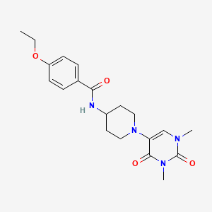 molecular formula C20H26N4O4 B6451263 N-[1-(1,3-dimethyl-2,4-dioxo-1,2,3,4-tetrahydropyrimidin-5-yl)piperidin-4-yl]-4-ethoxybenzamide CAS No. 2548990-97-0