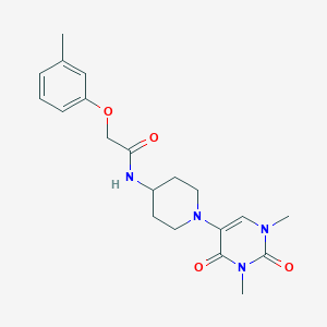 N-[1-(1,3-dimethyl-2,4-dioxo-1,2,3,4-tetrahydropyrimidin-5-yl)piperidin-4-yl]-2-(3-methylphenoxy)acetamide