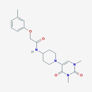 molecular formula C20H26N4O4 B6451267 N-[1-(1,3-dimethyl-2,4-dioxo-1,2,3,4-tetrahydropyrimidin-5-yl)piperidin-4-yl]-2-(3-methylphenoxy)acetamide CAS No. 2548994-97-2