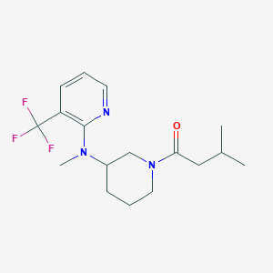 molecular formula C17H24F3N3O B6451271 3-methyl-1-(3-{methyl[3-(trifluoromethyl)pyridin-2-yl]amino}piperidin-1-yl)butan-1-one CAS No. 2548975-12-6