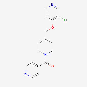 molecular formula C17H18ClN3O2 B6451342 3-chloro-4-{[1-(pyridine-4-carbonyl)piperidin-4-yl]methoxy}pyridine CAS No. 2548975-68-2