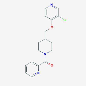 molecular formula C17H18ClN3O2 B6451353 3-chloro-4-{[1-(pyridine-2-carbonyl)piperidin-4-yl]methoxy}pyridine CAS No. 2549037-37-6
