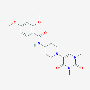 molecular formula C20H26N4O5 B6451389 N-[1-(1,3-dimethyl-2,4-dioxo-1,2,3,4-tetrahydropyrimidin-5-yl)piperidin-4-yl]-2,4-dimethoxybenzamide CAS No. 2548978-02-3