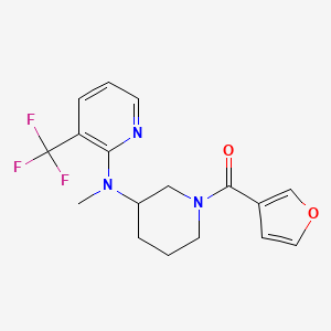 molecular formula C17H18F3N3O2 B6451397 N-[1-(furan-3-carbonyl)piperidin-3-yl]-N-methyl-3-(trifluoromethyl)pyridin-2-amine CAS No. 2549064-41-5
