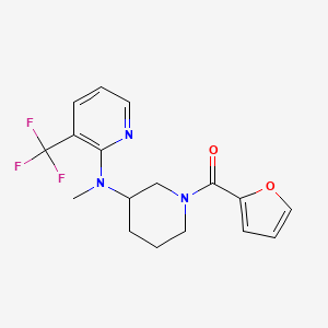 molecular formula C17H18F3N3O2 B6451410 N-[1-(furan-2-carbonyl)piperidin-3-yl]-N-methyl-3-(trifluoromethyl)pyridin-2-amine CAS No. 2640963-52-4