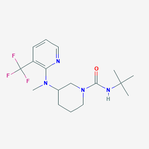 molecular formula C17H25F3N4O B6451415 N-tert-butyl-3-{methyl[3-(trifluoromethyl)pyridin-2-yl]amino}piperidine-1-carboxamide CAS No. 2549030-24-0