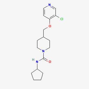 molecular formula C17H24ClN3O2 B6451431 4-{[(3-chloropyridin-4-yl)oxy]methyl}-N-cyclopentylpiperidine-1-carboxamide CAS No. 2549064-81-3