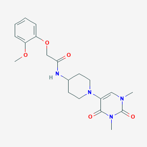 molecular formula C20H26N4O5 B6451490 N-[1-(1,3-dimethyl-2,4-dioxo-1,2,3,4-tetrahydropyrimidin-5-yl)piperidin-4-yl]-2-(2-methoxyphenoxy)acetamide CAS No. 2549006-99-5