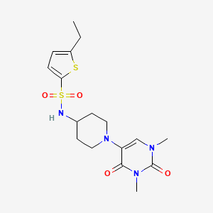 molecular formula C17H24N4O4S2 B6451497 N-[1-(1,3-dimethyl-2,4-dioxo-1,2,3,4-tetrahydropyrimidin-5-yl)piperidin-4-yl]-5-ethylthiophene-2-sulfonamide CAS No. 2549027-57-6