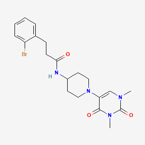 molecular formula C20H25BrN4O3 B6451500 3-(2-bromophenyl)-N-[1-(1,3-dimethyl-2,4-dioxo-1,2,3,4-tetrahydropyrimidin-5-yl)piperidin-4-yl]propanamide CAS No. 2549004-51-3