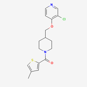 molecular formula C17H19ClN2O2S B6451507 3-chloro-4-{[1-(4-methylthiophene-2-carbonyl)piperidin-4-yl]methoxy}pyridine CAS No. 2549063-54-7