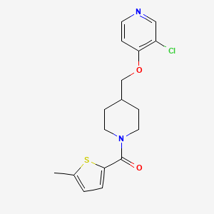 molecular formula C17H19ClN2O2S B6451514 3-chloro-4-{[1-(5-methylthiophene-2-carbonyl)piperidin-4-yl]methoxy}pyridine CAS No. 2640884-73-5