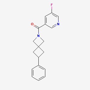 molecular formula C18H17FN2O B6451521 2-(5-fluoropyridine-3-carbonyl)-6-phenyl-2-azaspiro[3.3]heptane CAS No. 2640884-70-2