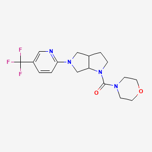 molecular formula C17H21F3N4O2 B6451536 4-{5-[5-(trifluoromethyl)pyridin-2-yl]-octahydropyrrolo[3,4-b]pyrrole-1-carbonyl}morpholine CAS No. 2549065-43-0