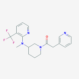 molecular formula C19H21F3N4O B6451549 1-(3-{methyl[3-(trifluoromethyl)pyridin-2-yl]amino}piperidin-1-yl)-2-(pyridin-3-yl)ethan-1-one CAS No. 2549005-86-7