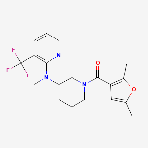molecular formula C19H22F3N3O2 B6451565 N-[1-(2,5-dimethylfuran-3-carbonyl)piperidin-3-yl]-N-methyl-3-(trifluoromethyl)pyridin-2-amine CAS No. 2549016-73-9