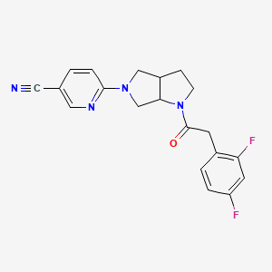 molecular formula C20H18F2N4O B6451575 6-{1-[2-(2,4-difluorophenyl)acetyl]-octahydropyrrolo[3,4-b]pyrrol-5-yl}pyridine-3-carbonitrile CAS No. 2548981-17-3