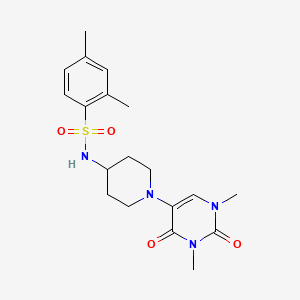 N-[1-(1,3-dimethyl-2,4-dioxo-1,2,3,4-tetrahydropyrimidin-5-yl)piperidin-4-yl]-2,4-dimethylbenzene-1-sulfonamide