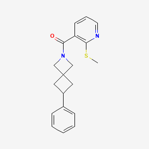 2-[2-(methylsulfanyl)pyridine-3-carbonyl]-6-phenyl-2-azaspiro[3.3]heptane