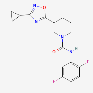 molecular formula C17H18F2N4O2 B6451636 3-(3-cyclopropyl-1,2,4-oxadiazol-5-yl)-N-(2,5-difluorophenyl)piperidine-1-carboxamide CAS No. 2640963-67-1