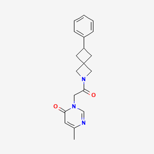6-methyl-3-(2-oxo-2-{6-phenyl-2-azaspiro[3.3]heptan-2-yl}ethyl)-3,4-dihydropyrimidin-4-one