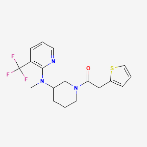 molecular formula C18H20F3N3OS B6451706 1-(3-{methyl[3-(trifluoromethyl)pyridin-2-yl]amino}piperidin-1-yl)-2-(thiophen-2-yl)ethan-1-one CAS No. 2549027-94-1