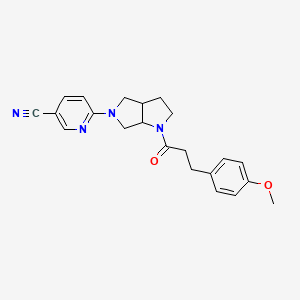 molecular formula C22H24N4O2 B6451716 6-{1-[3-(4-methoxyphenyl)propanoyl]-octahydropyrrolo[3,4-b]pyrrol-5-yl}pyridine-3-carbonitrile CAS No. 2549027-76-9