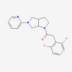 molecular formula C19H19ClFN3O B6451723 2-(2-chloro-6-fluorophenyl)-1-[5-(pyridin-2-yl)-octahydropyrrolo[3,4-b]pyrrol-1-yl]ethan-1-one CAS No. 2549008-93-5