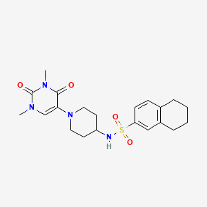 molecular formula C21H28N4O4S B6451726 N-[1-(1,3-dimethyl-2,4-dioxo-1,2,3,4-tetrahydropyrimidin-5-yl)piperidin-4-yl]-5,6,7,8-tetrahydronaphthalene-2-sulfonamide CAS No. 2549056-70-2