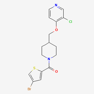 molecular formula C16H16BrClN2O2S B6451745 4-{[1-(4-bromothiophene-2-carbonyl)piperidin-4-yl]methoxy}-3-chloropyridine CAS No. 2640842-45-9