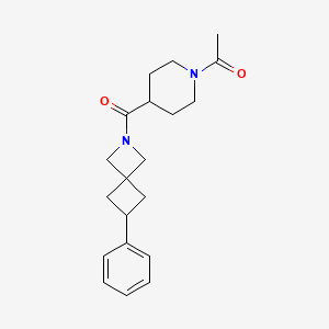 molecular formula C20H26N2O2 B6451761 1-(4-{6-phenyl-2-azaspiro[3.3]heptane-2-carbonyl}piperidin-1-yl)ethan-1-one CAS No. 2640842-47-1