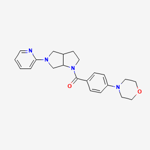 molecular formula C22H26N4O2 B6451772 4-{4-[5-(pyridin-2-yl)-octahydropyrrolo[3,4-b]pyrrole-1-carbonyl]phenyl}morpholine CAS No. 2549036-56-6