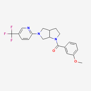 molecular formula C20H20F3N3O2 B6451788 2-[1-(3-methoxybenzoyl)-octahydropyrrolo[3,4-b]pyrrol-5-yl]-5-(trifluoromethyl)pyridine CAS No. 2549019-58-9