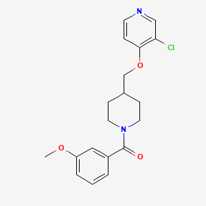 molecular formula C19H21ClN2O3 B6451793 3-chloro-4-{[1-(3-methoxybenzoyl)piperidin-4-yl]methoxy}pyridine CAS No. 2548975-62-6