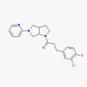 molecular formula C20H21ClFN3O B6451798 3-(3-chloro-4-fluorophenyl)-1-[5-(pyridin-2-yl)-octahydropyrrolo[3,4-b]pyrrol-1-yl]propan-1-one CAS No. 2549056-08-6
