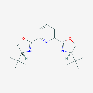 molecular formula C19H27N3O2 B064518 2,6-Bis[(4R)-4-tert-butyl-2-oxazolin-2YL]pyridine CAS No. 185346-17-2