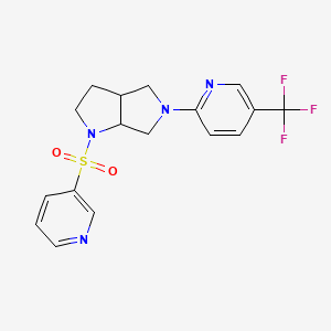 molecular formula C17H17F3N4O2S B6451811 2-[1-(pyridine-3-sulfonyl)-octahydropyrrolo[2,3-c]pyrrol-5-yl]-5-(trifluoromethyl)pyridine CAS No. 2549011-30-3