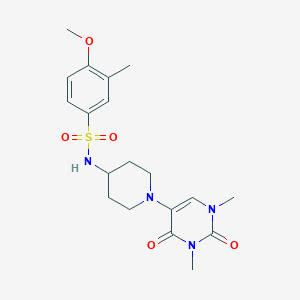 molecular formula C19H26N4O5S B6451816 N-[1-(1,3-dimethyl-2,4-dioxo-1,2,3,4-tetrahydropyrimidin-5-yl)piperidin-4-yl]-4-methoxy-3-methylbenzene-1-sulfonamide CAS No. 2549002-84-6
