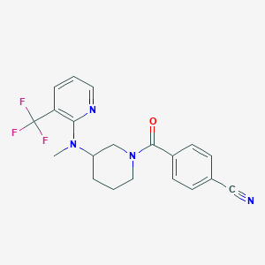 4-(3-{methyl[3-(trifluoromethyl)pyridin-2-yl]amino}piperidine-1-carbonyl)benzonitrile