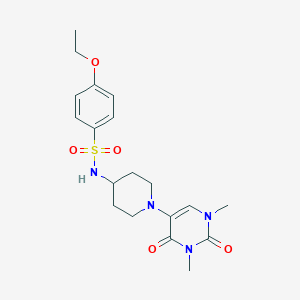 molecular formula C19H26N4O5S B6451864 N-[1-(1,3-dimethyl-2,4-dioxo-1,2,3,4-tetrahydropyrimidin-5-yl)piperidin-4-yl]-4-ethoxybenzene-1-sulfonamide CAS No. 2549035-12-1