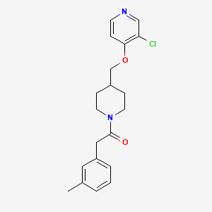 molecular formula C20H23ClN2O2 B6451875 1-(4-{[(3-chloropyridin-4-yl)oxy]methyl}piperidin-1-yl)-2-(3-methylphenyl)ethan-1-one CAS No. 2640975-01-3