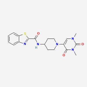 molecular formula C19H21N5O3S B6451897 N-[1-(1,3-dimethyl-2,4-dioxo-1,2,3,4-tetrahydropyrimidin-5-yl)piperidin-4-yl]-1,3-benzothiazole-2-carboxamide CAS No. 2549063-65-0