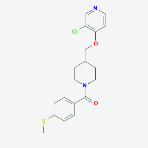 molecular formula C19H21ClN2O2S B6451909 3-chloro-4-({1-[4-(methylsulfanyl)benzoyl]piperidin-4-yl}methoxy)pyridine CAS No. 2640966-54-5