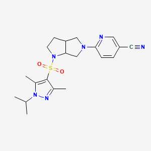 6-(1-{[3,5-dimethyl-1-(propan-2-yl)-1H-pyrazol-4-yl]sulfonyl}-octahydropyrrolo[2,3-c]pyrrol-5-yl)pyridine-3-carbonitrile