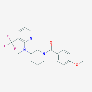 molecular formula C20H22F3N3O2 B6451950 N-[1-(4-methoxybenzoyl)piperidin-3-yl]-N-methyl-3-(trifluoromethyl)pyridin-2-amine CAS No. 2549049-18-3